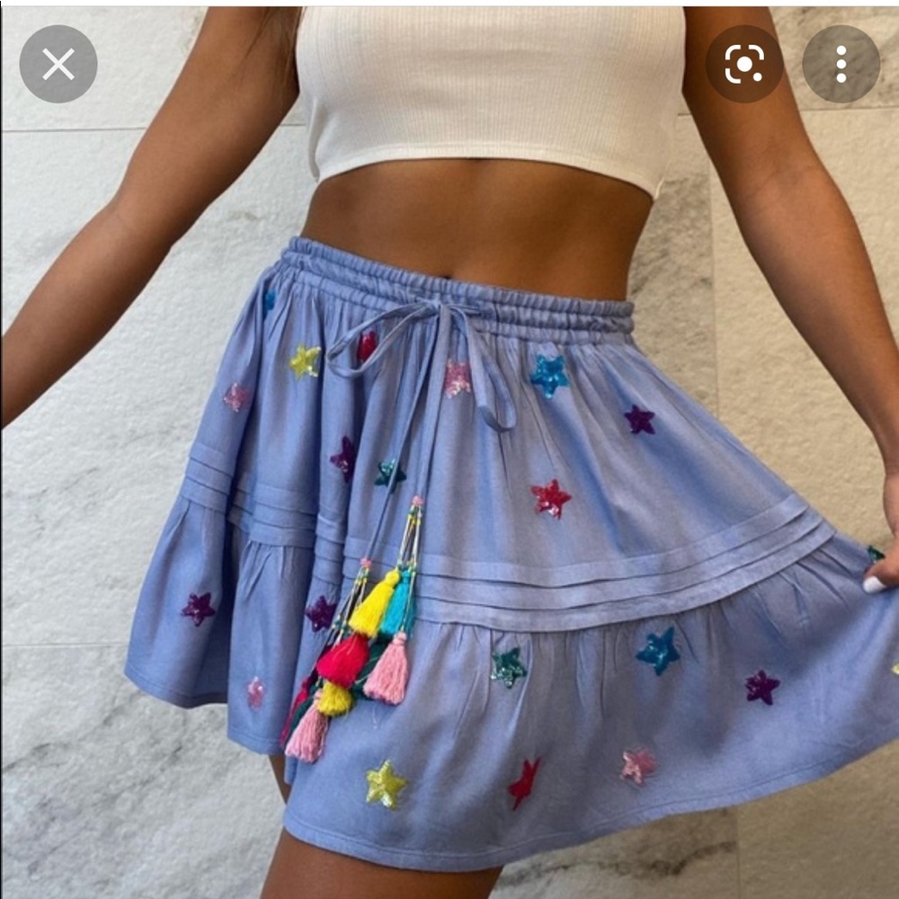 Rococo Sand Stellar Short Skirt Size Small